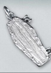 silver coffin pendant