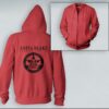 Red Marshal Hoodie front/back view